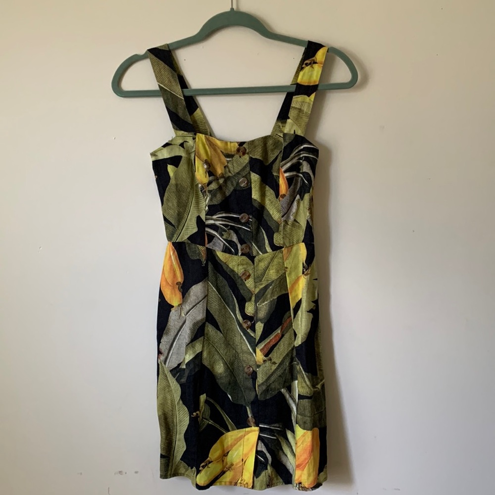 NWT Farm Rio banana tank top dress linen XS